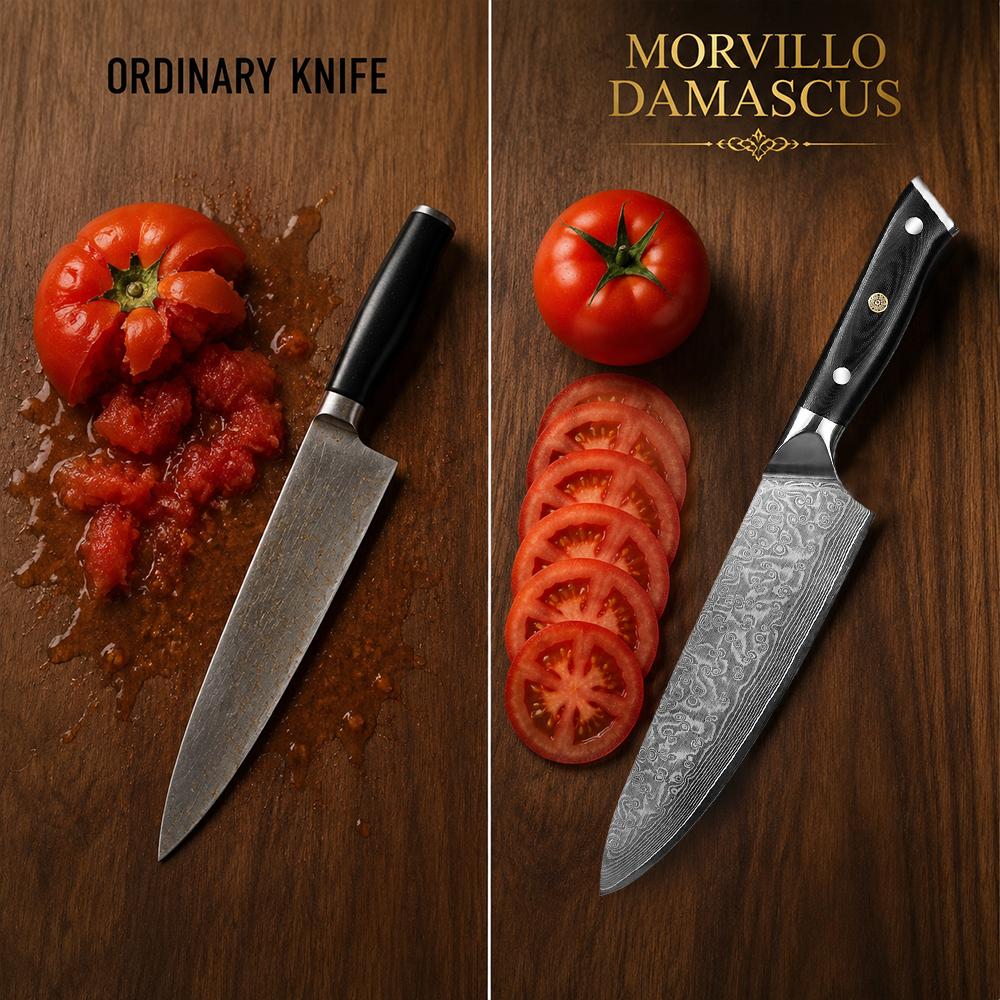 Morvillo Signature Gyuto 200mm — 67-Layer Damascus Chef Knife