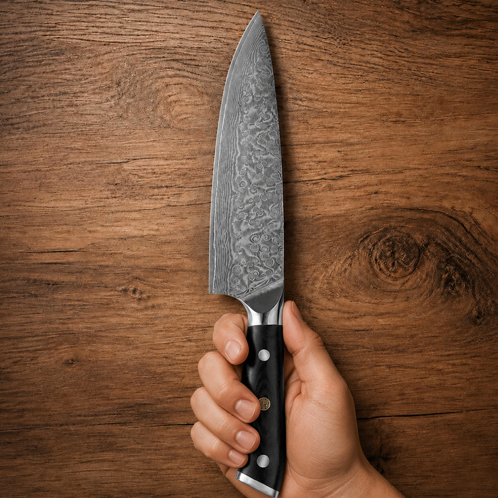 Morvillo Signature Gyuto 200mm — 67-Layer Damascus Chef Knife