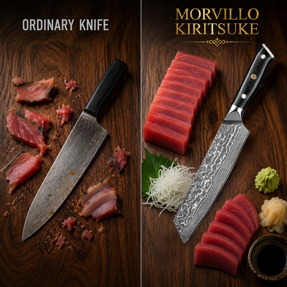 Morvillo Signature Kiritsuke 195mm — 67-Layer Damascus Chef Knife