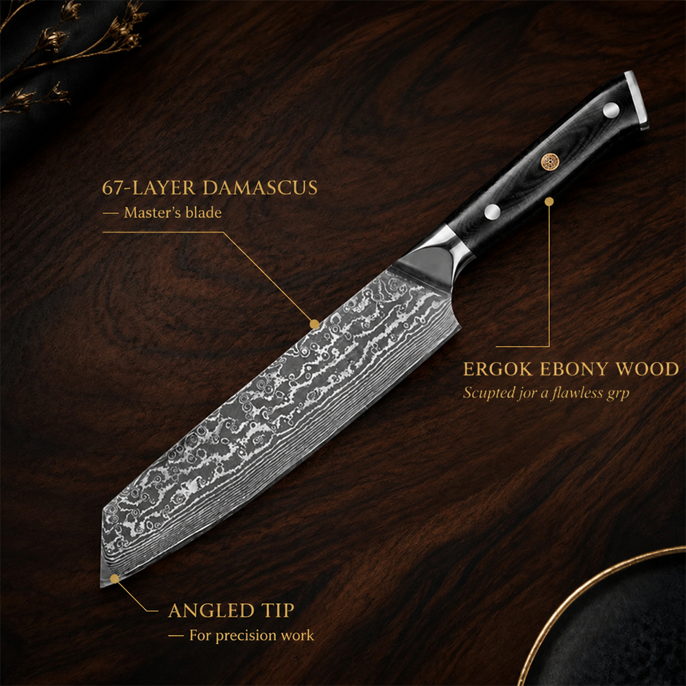 Morvillo Signature Kiritsuke 195mm — 67-Layer Damascus Chef Knife