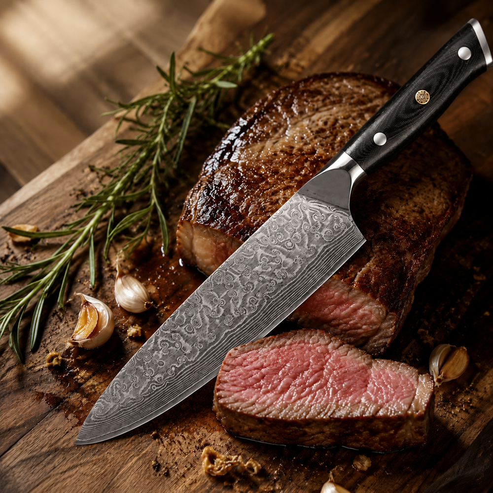 Morvillo Signature Gyuto 200mm — 67-Layer Damascus Chef Knife