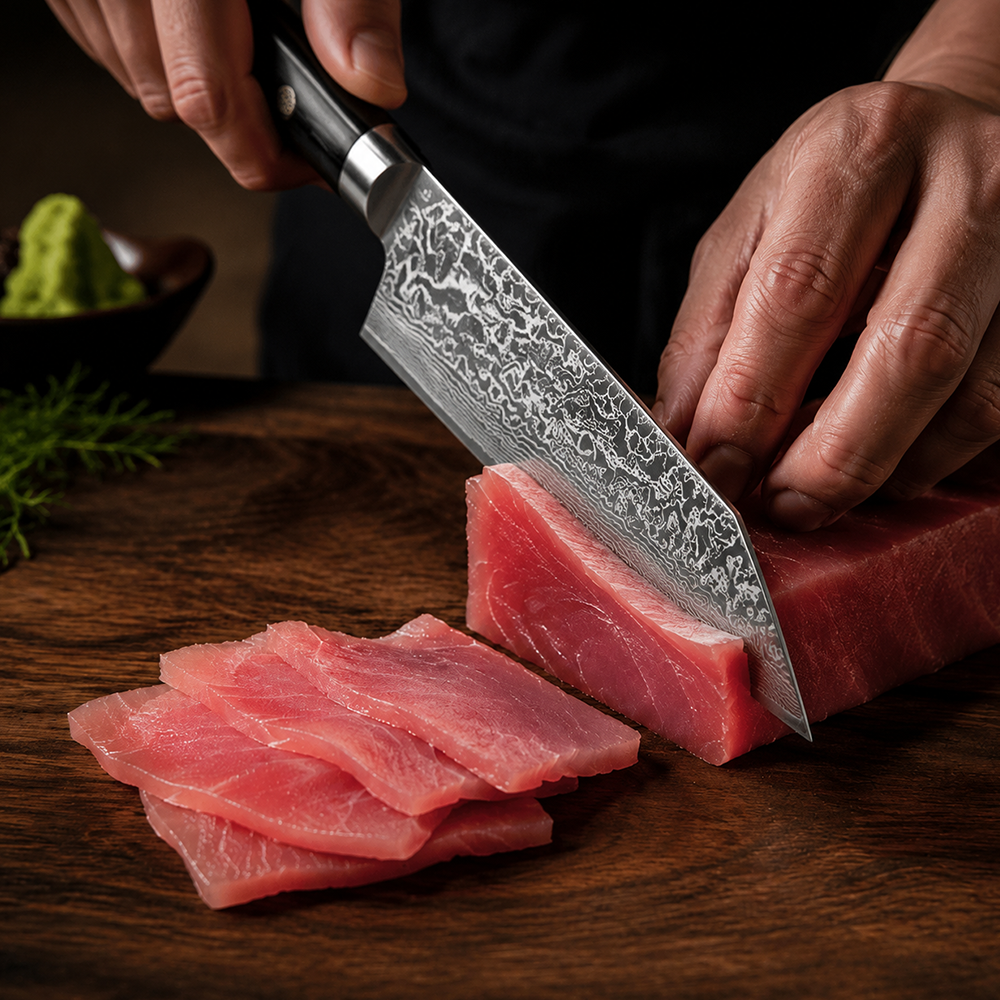 Morvillo Signature Kiritsuke 195mm — 67-Layer Damascus Chef Knife