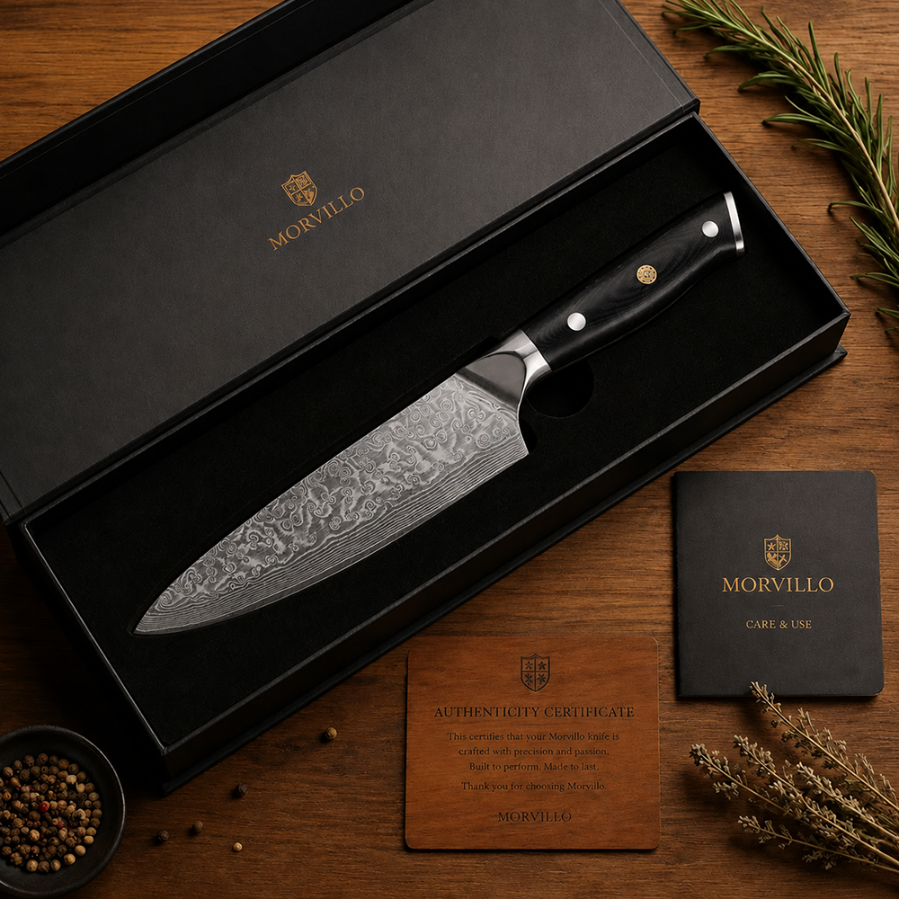 Morvillo Signature Gyuto 200mm — 67-Layer Damascus Chef Knife