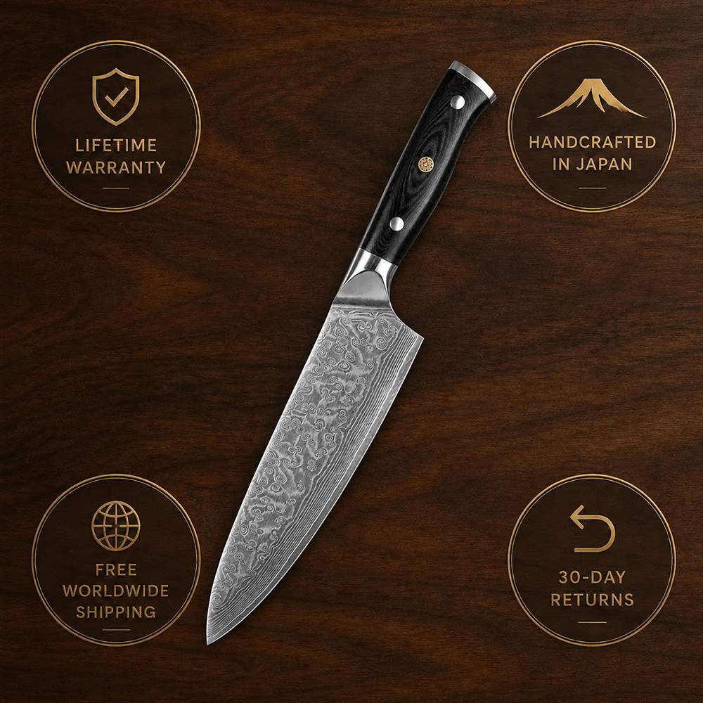 Morvillo Signature Gyuto 200mm — 67-Layer Damascus Chef Knife